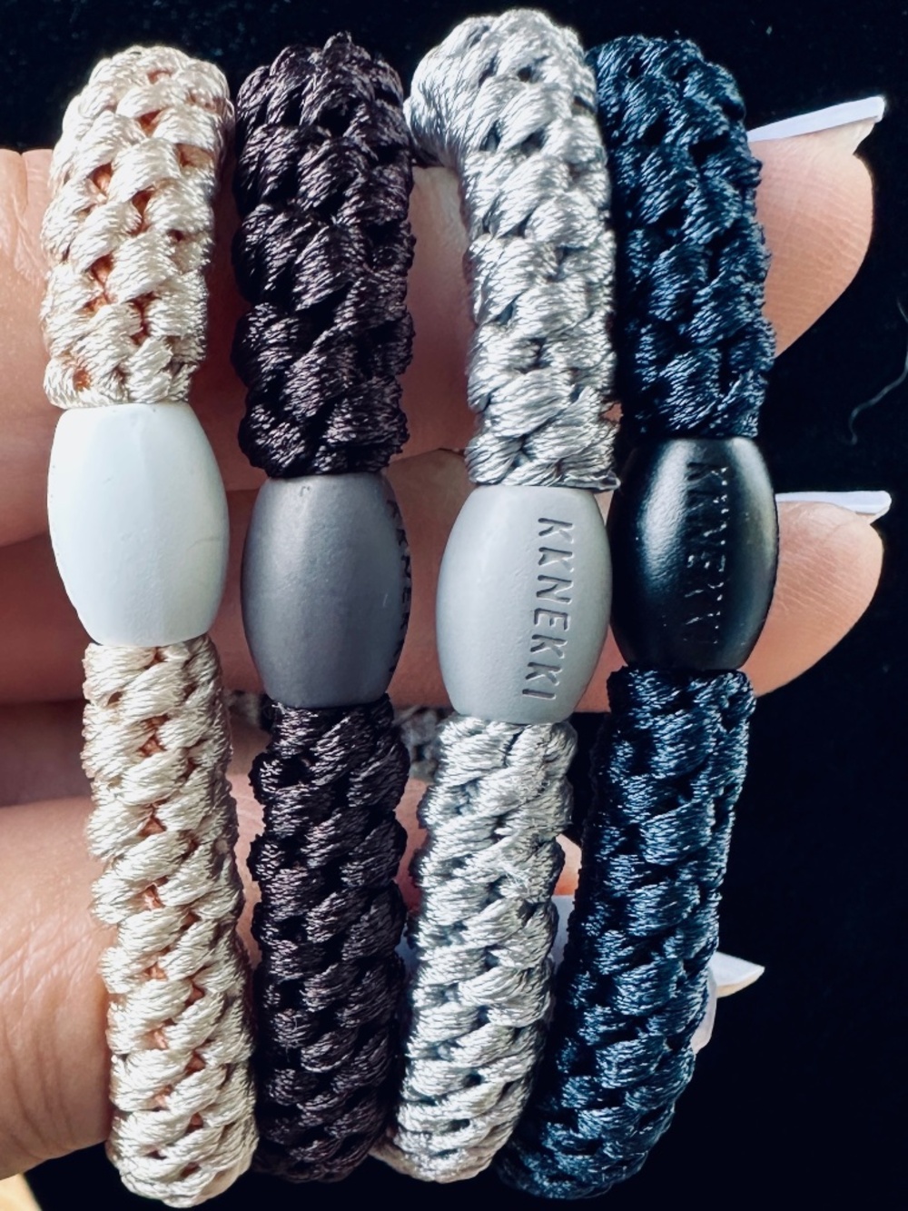 NWT 4-Bundle Authentic Original KKNEKKI Hair Tie/Elastic in Classic Twist Colors
